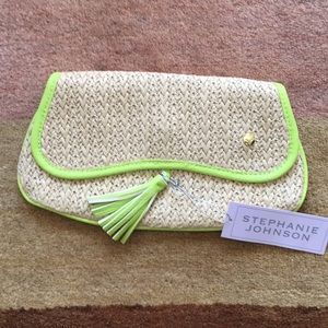 Stephanie Johnson Neon Straw Clutch